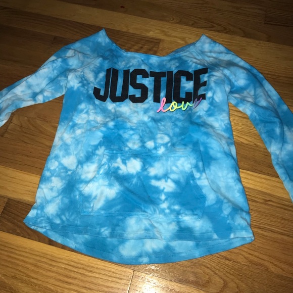Justice Other - Justice Blue Tie Dye Crew Neck Sweatshirt